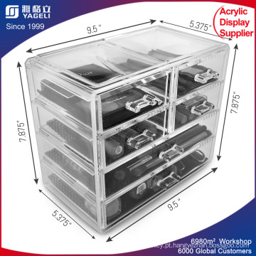 Agente de maquiagem de acrílico 4-Drawer Stack with Lid